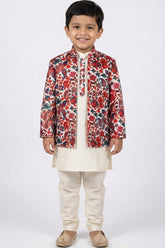 Ivory Blossom Velvet Jacket Set