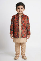 Rust Bloom Velvet Jacket Set