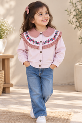 Blush Blossom Embroidered Jacket