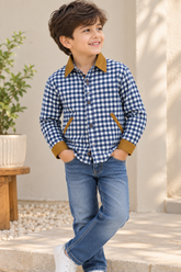 Black and White Checks Twill Shirt