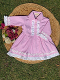Pink Petal Gingham Cotton Dress