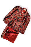 Rust Bloom Velvet Blazer set