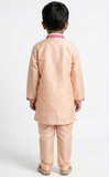 Peach Embroidered Kurta Set