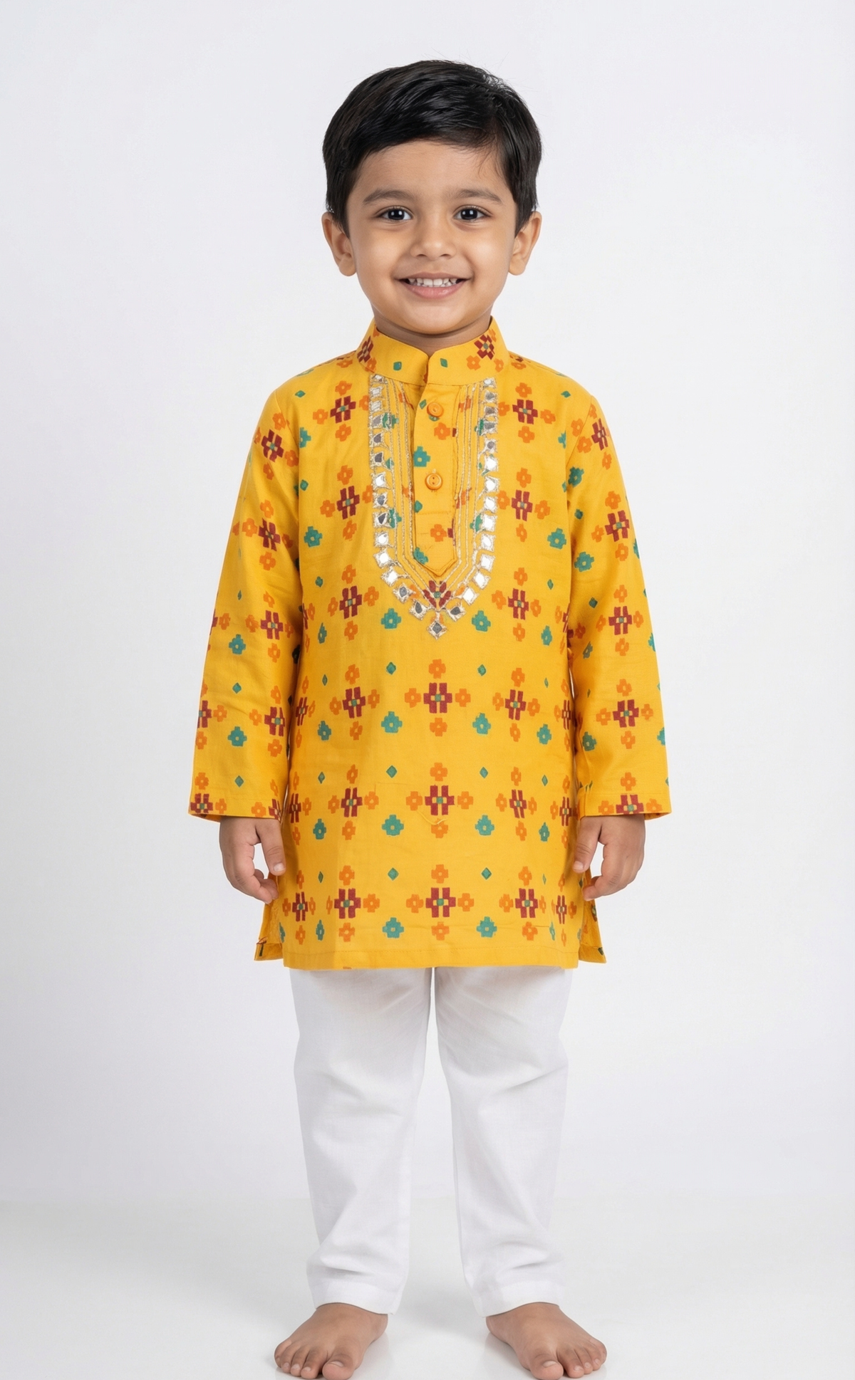 Sunshine Patola Boy Kurta Set