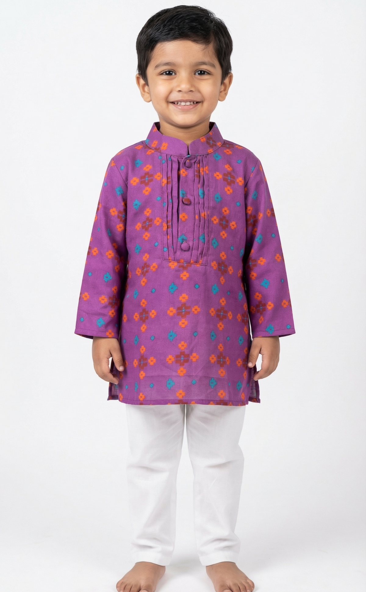 Royal Patola Boy Kurta Set