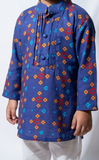 Azure Patola Boy Kurta Set