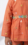 Peach Floral Sharara