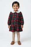 Crimson Charm Winters Check Dress