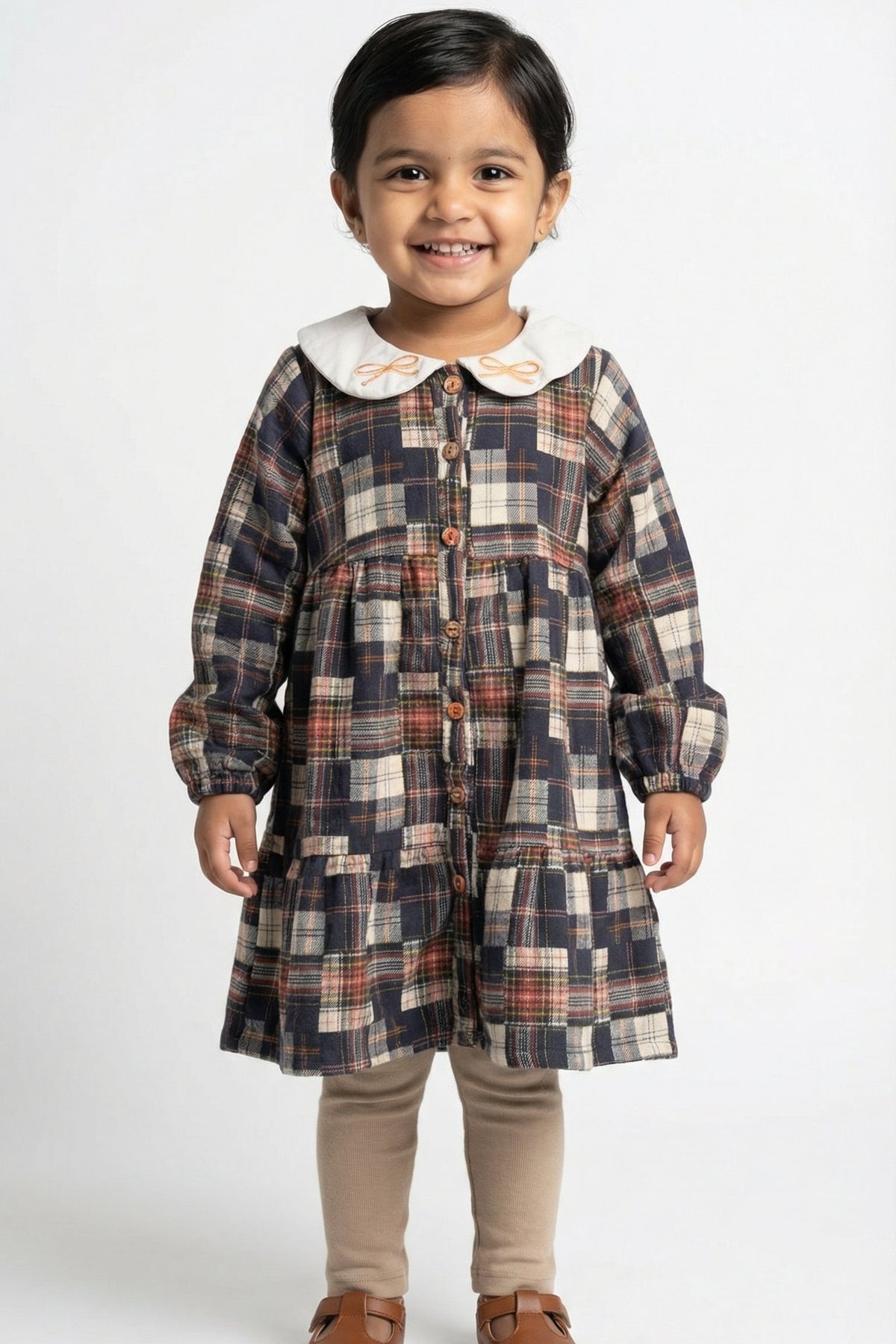 Rustic Charm Winters Check Dress
