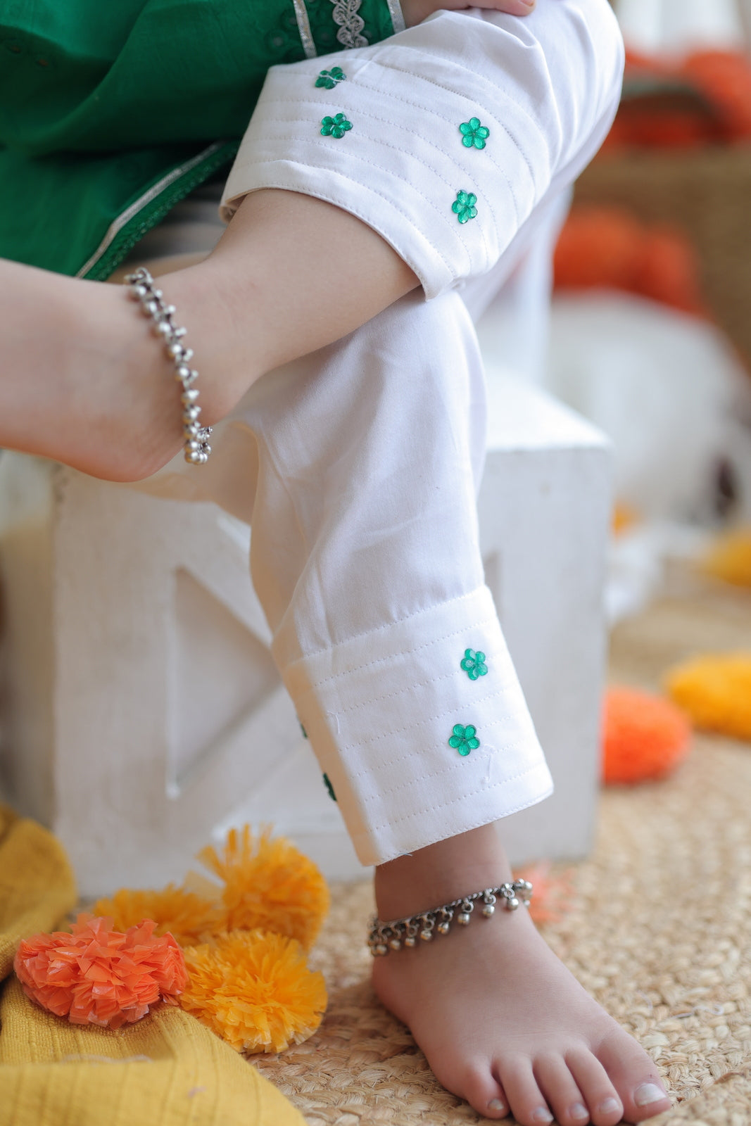Green Bloomers Girl