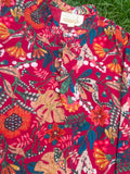 Printed Red Cotton Kurta Pajama