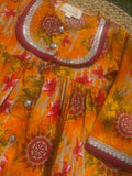 Sunburst Cotton Kurta Set: Girl