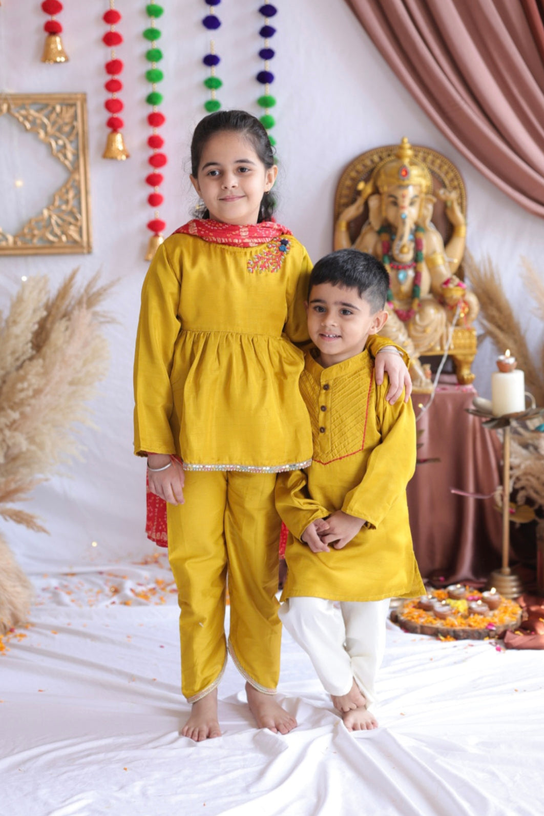 Marigold Bandhani Set