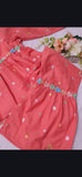Peach floral sharara