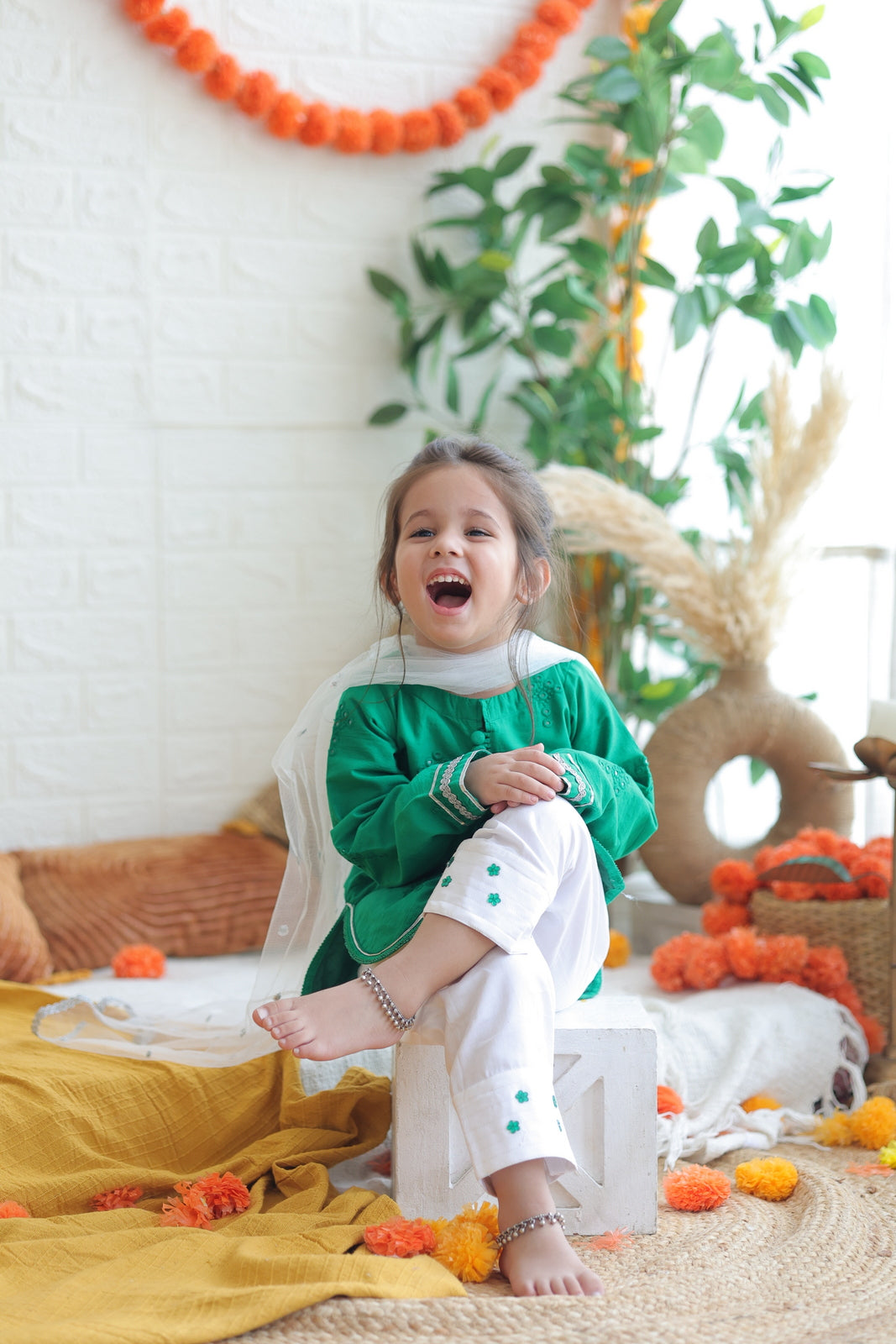 Green Bloomers Girl