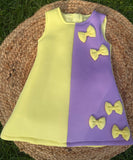Bowtiful Colorblock Scuba Dress