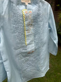 Ice Bloom Kurta with Pleats and Embroidery