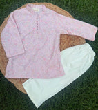 Ivory and Blush Kurta Pajama Set