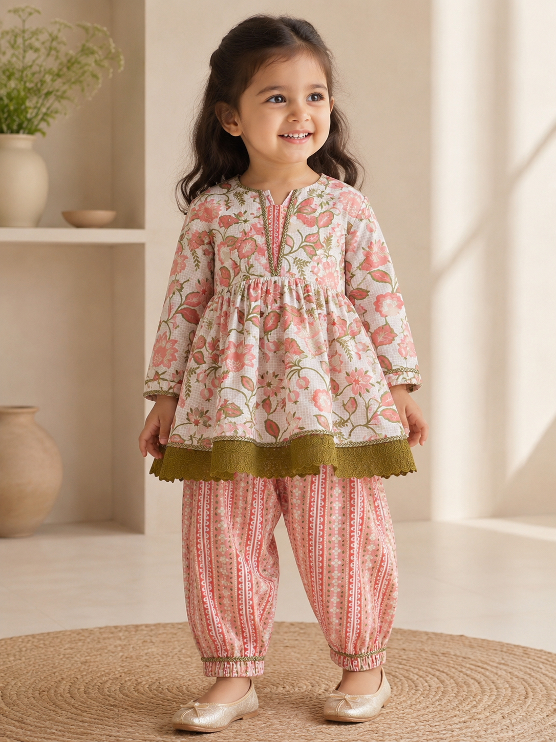 Bloom & Breeze Cotton Set: Peach