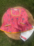 Blush Garden Cotton Kurta Set: Girl