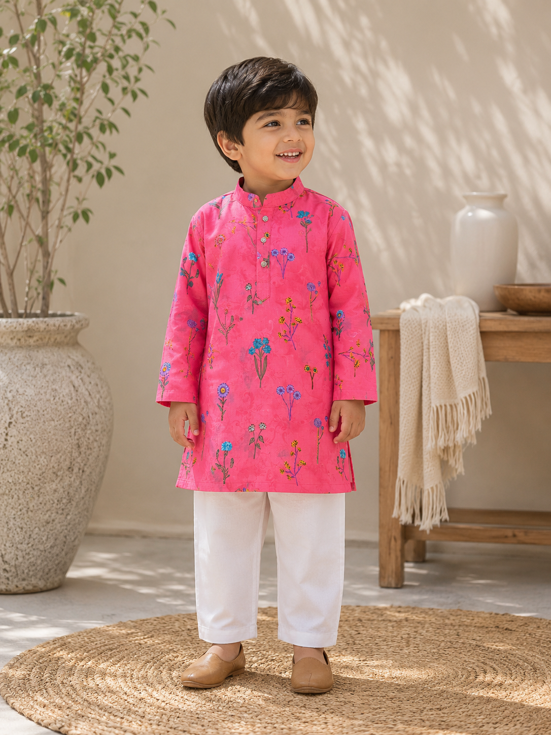 Blush Garden Cotton Kurta Pajama