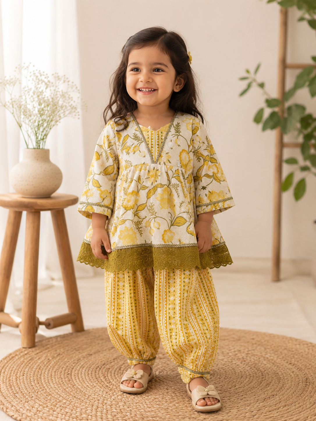 Bloom and Breeze Cotton Set: Yellow