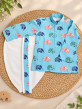 Elephant Print Cotton Kurta Dhoti Set