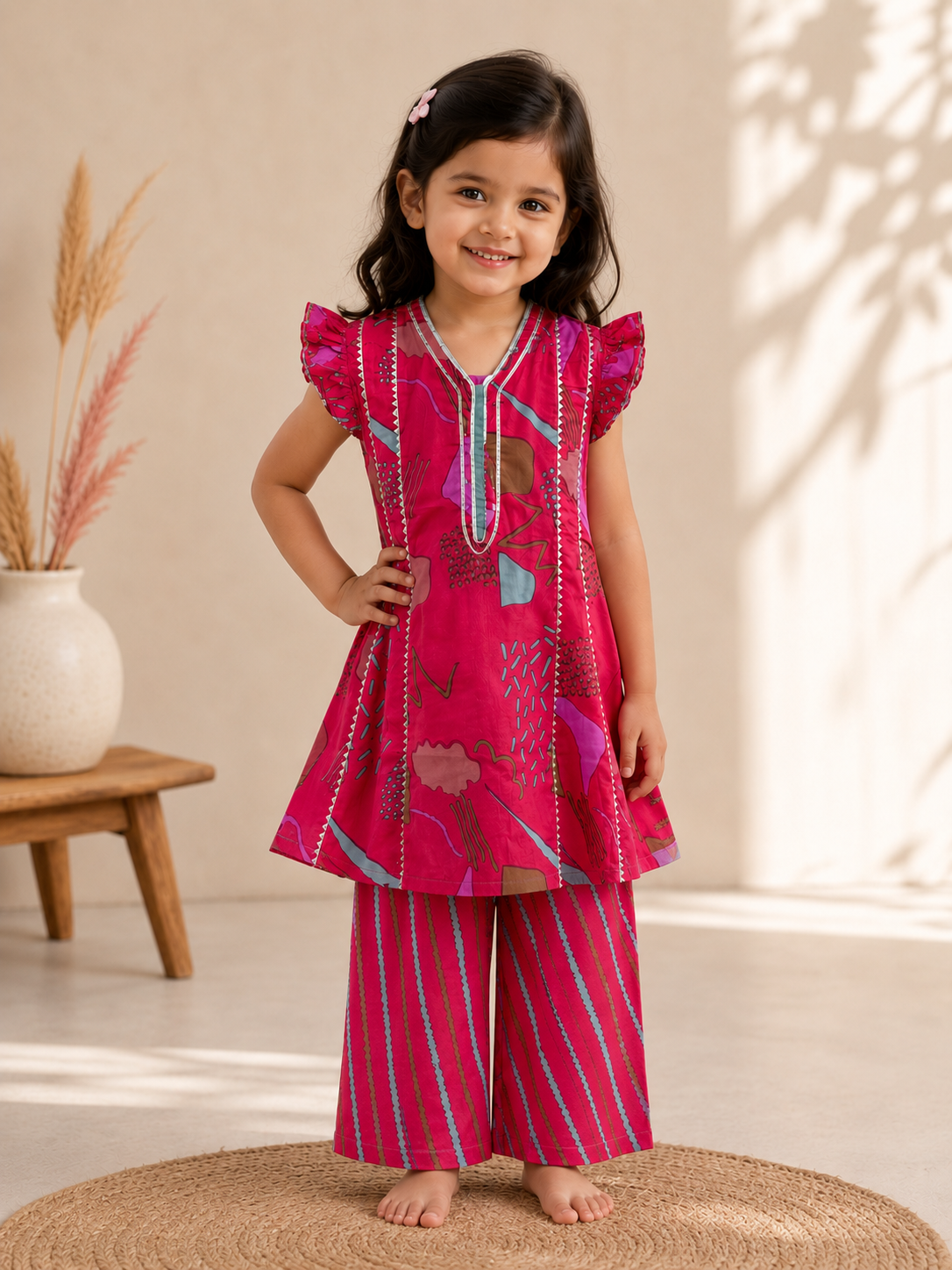 Gulaab Muslin Set: Girl