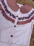 Blush Blossom Embroidered Jacket