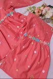 Peach floral sharara