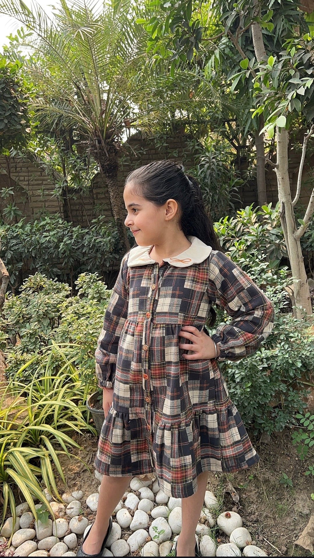 Rustic Charm Winters Check Dress