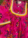 Rani Rang Cotton Kurta Set: Girl