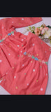 Peach floral sharara